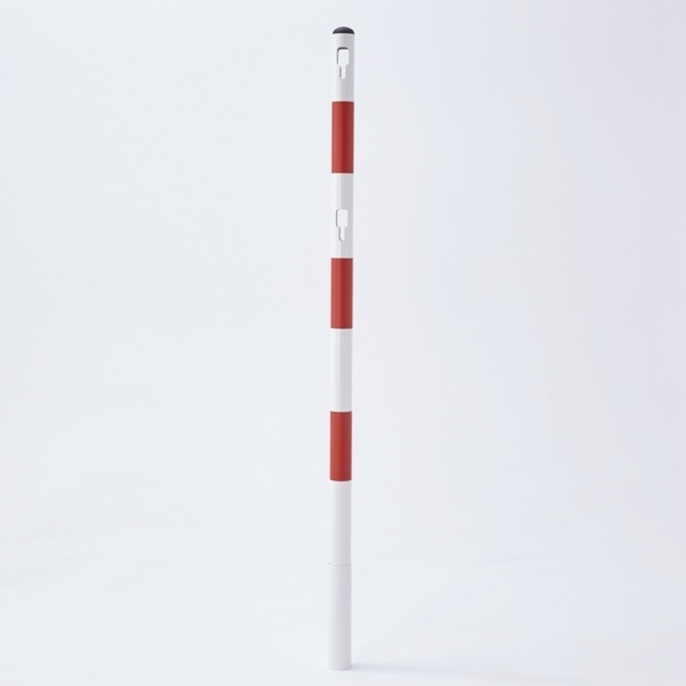 MOTTEZ Metallpfosten, Höhe 1.500 mm, weiss-rot