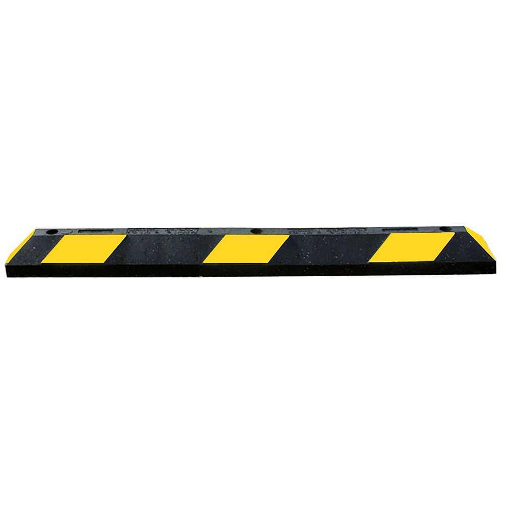 Justrite® Radstopp Park-It®, Recycling-Gummi, Breite 1.800 mm, schwarz/gelb