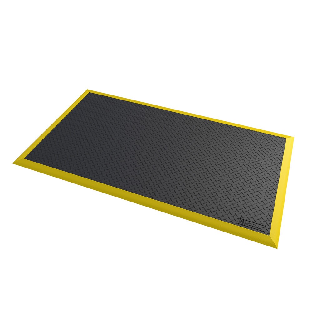 NoTrax Anti-Ermüdungsmatte Diamond Flex™ ESD Nitrile, BxL 1.020 x 1.630 mm, schwarz/gelb