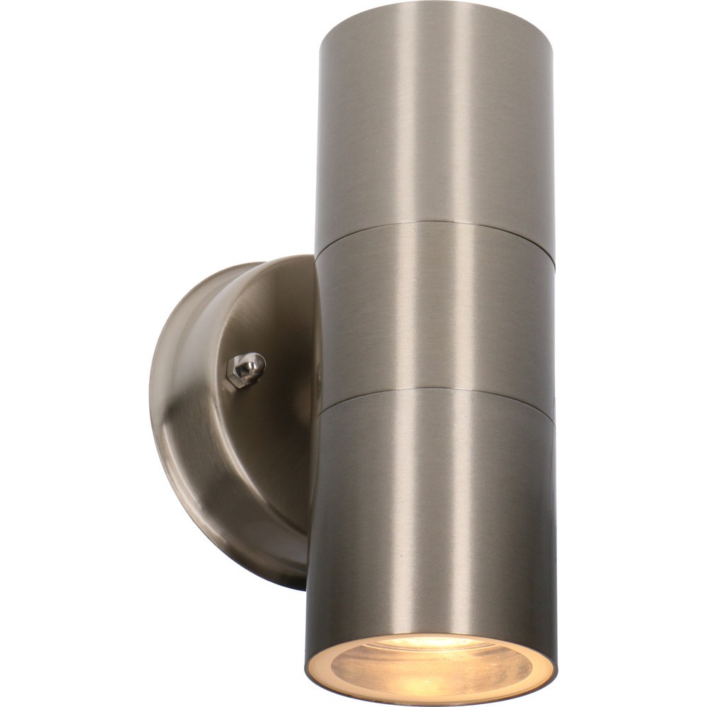 LED Outdoor-Wandleuchte Kopenhagen 2xGU10 IP44 rostfreier Stahl