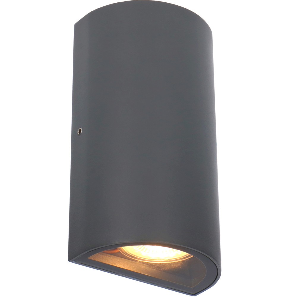 LED Outdoor-Wandleuchte Fresno 2xGU10 IP54 grau