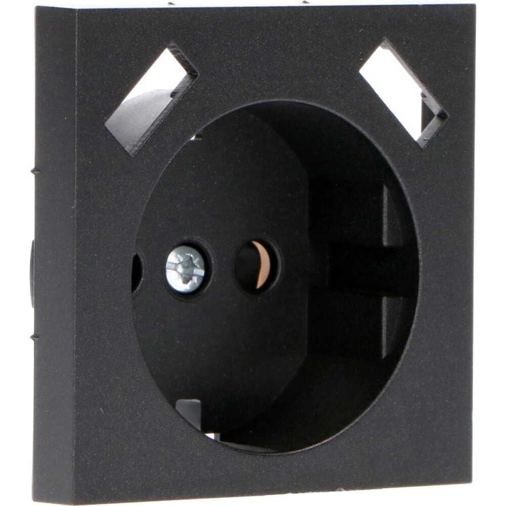 Einlegeplatte 2x USB-A 55x55mm mattschwarz