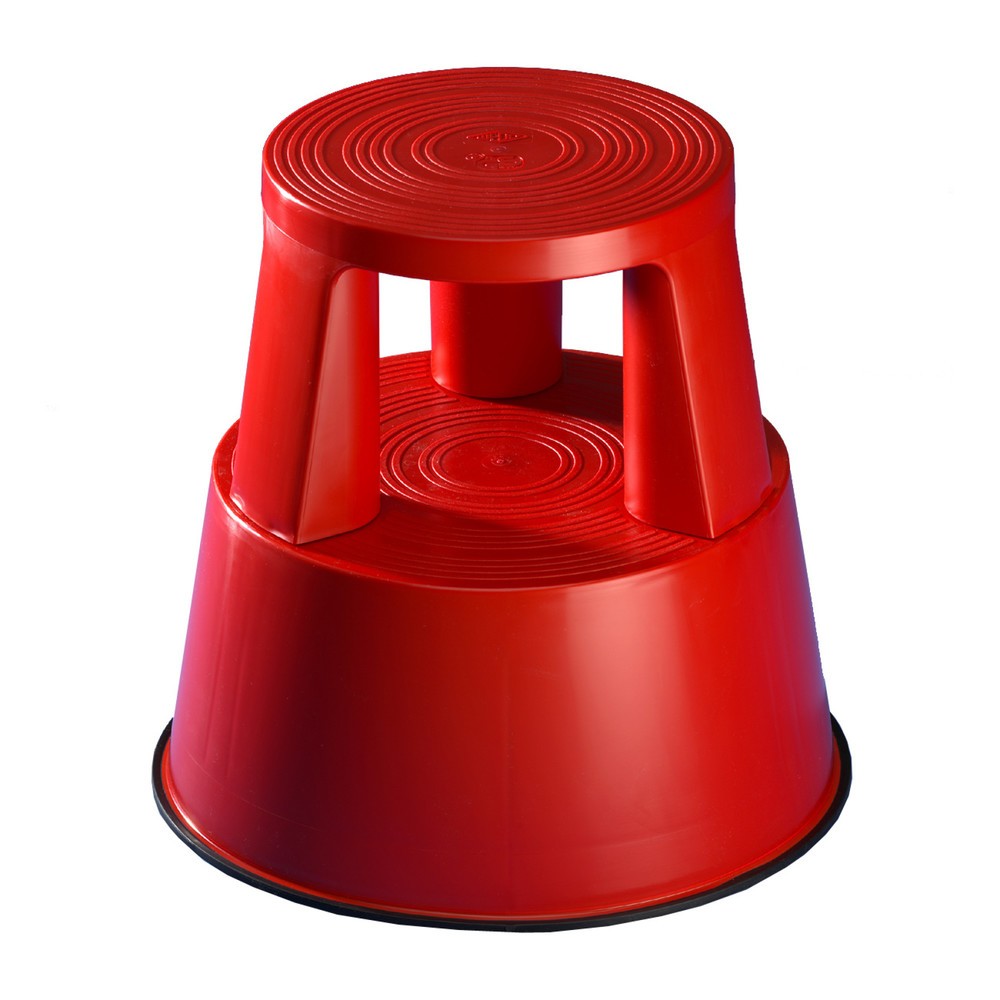 WEDO® Rolltritt aus Kunststoff, TK 150 kg, feuerrot