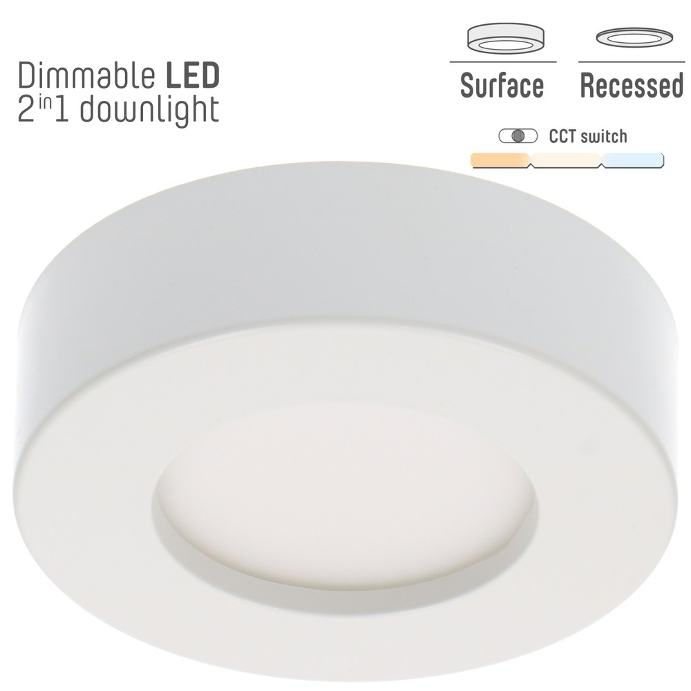 Einbaustrahler 6W 500lm CCT Ø100mm dimmbar opal