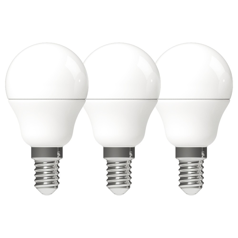 LED SMD Leuchtmittel Globe G45 E14 4,9W 470lm 2700K opal 150° 3er-Sparpack