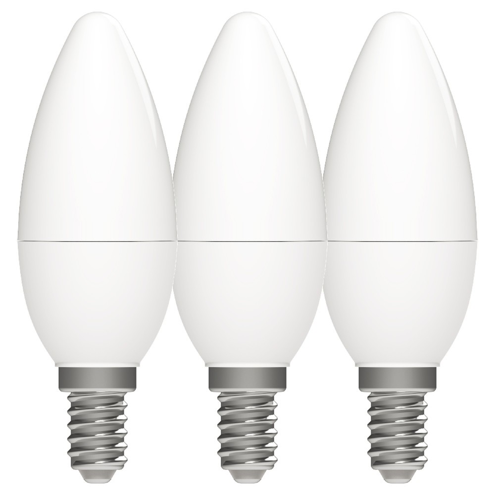 LED SMD Leuchtmittel Kerze C35 E14 4,9W 470lm 2700K opal 240° 3er-Sparpack