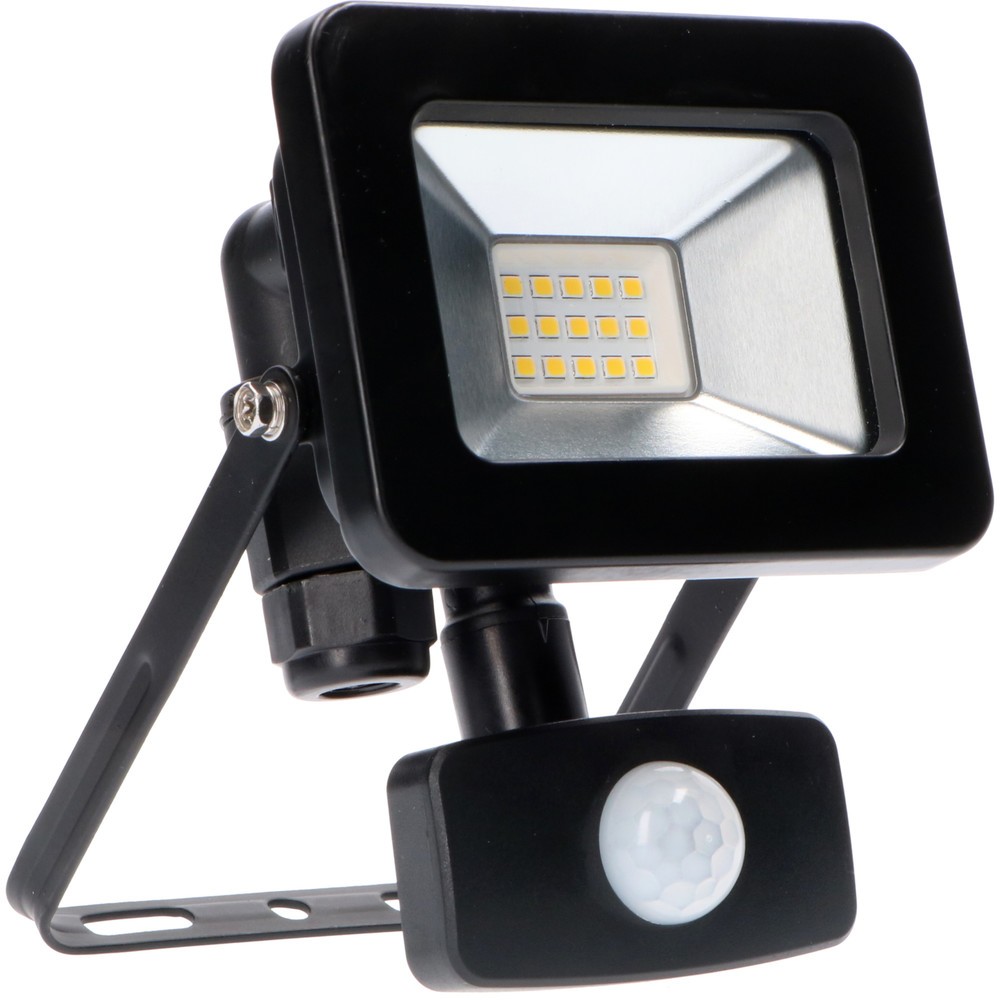 Strahler 10W 1100lm 4000K IP44 Sensor Sanan LED schwarz