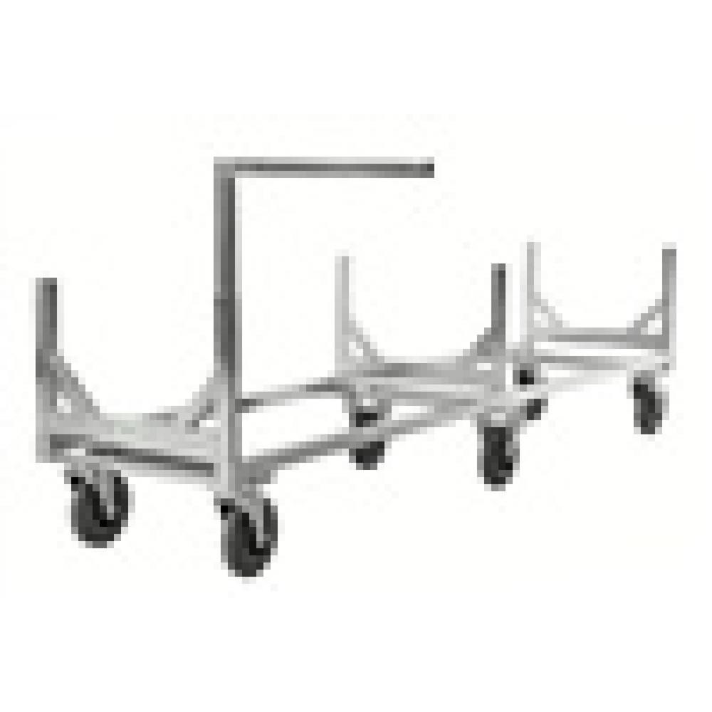 Kongamek Langmaterialwagen, verzinkt, Tragkraft 800 kg, HxBxT 700 x 608 x 2.800 mm