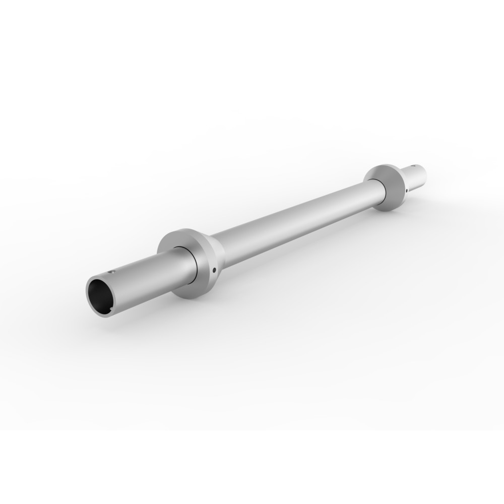 Kabeltrommelachse mit Zentrierstücken für META MULTIPAL Kabeltrommelregal, Durchmesser 42,4 mm, für Fachbreite 1.100 mm