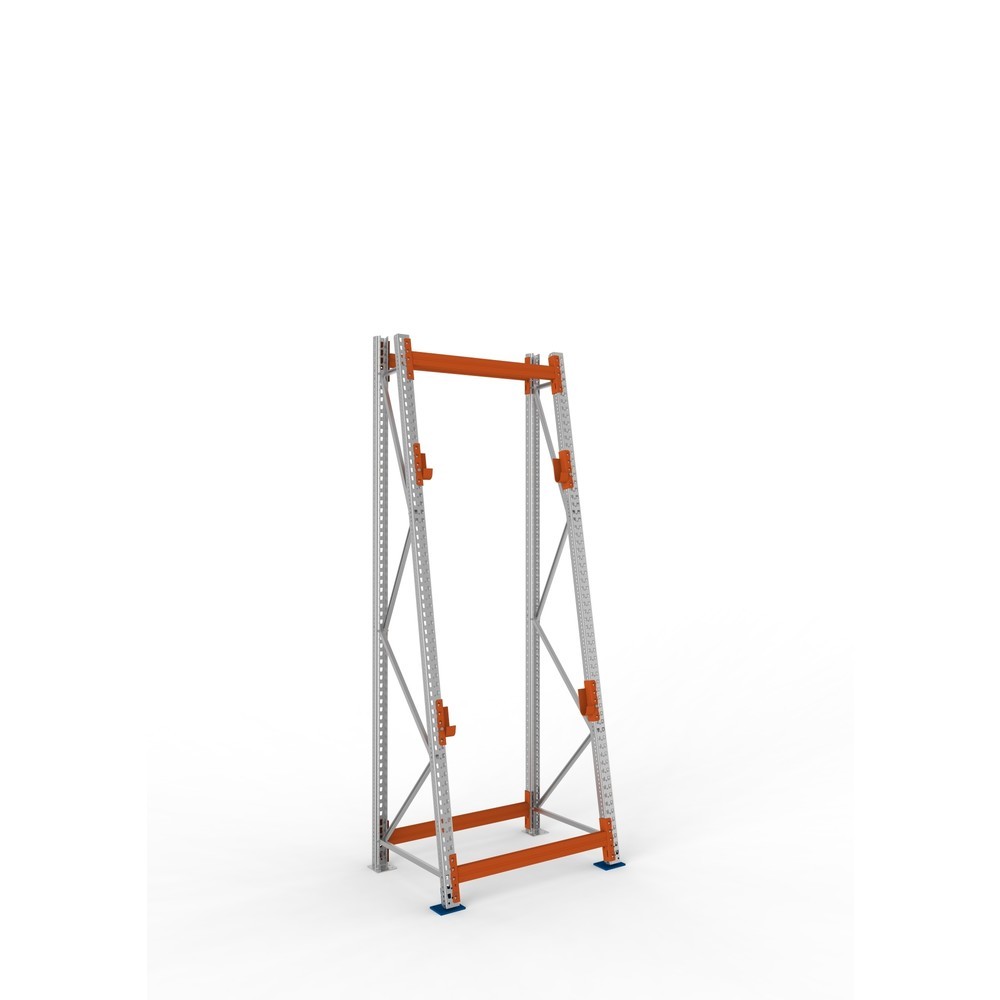 META MULTIPAL Kabeltrommelregal Typ 3, GF, HxBxT 3.300 x 1.100 x 900, komplett für 2 Achsen RAL, verzinkt, RAL 2001 rotorange, A-Ständer