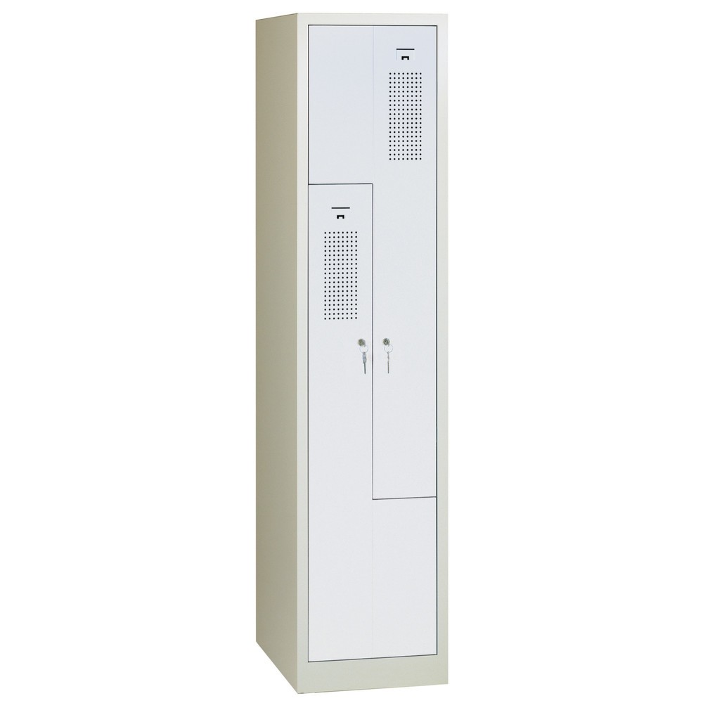 CEHA Z-Spind HDZ-1, Zylinderschloss, 2 Abteile, lichtgrau