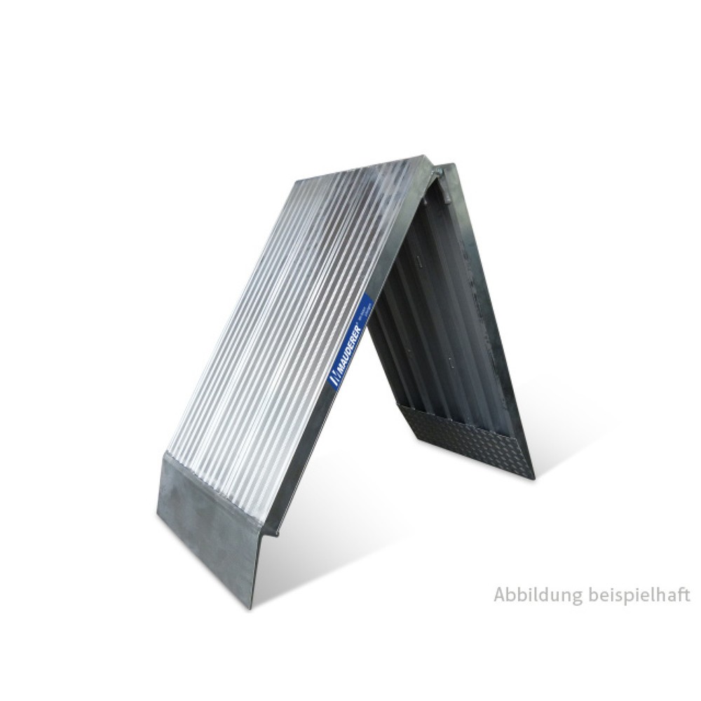 MAUDERER® klappbare Auffahrrampe SuperLeicht-Steg SLK, robust und kompakt, für leichtere Ladegüter, Tragkraft 800 kg, LxB 2.000 x 500 mm