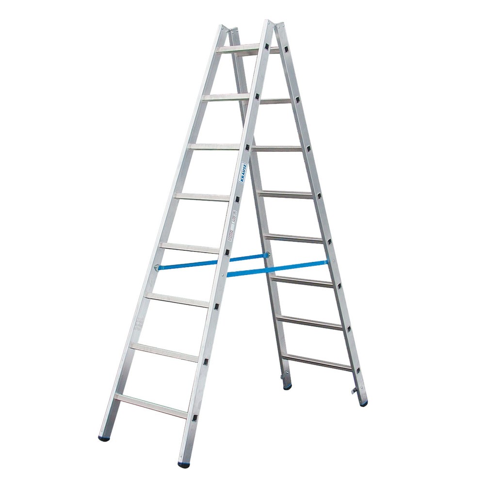 KRAUSE® STABILO Aluminium-Sprossenleiter, 2-seitig begehbar, Standhöhe 2,10 m