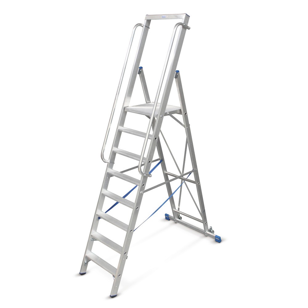 KRAUSE® STABILO Plattformleiter aus Aluminium mit grosser Standplattform, 12 Stufen