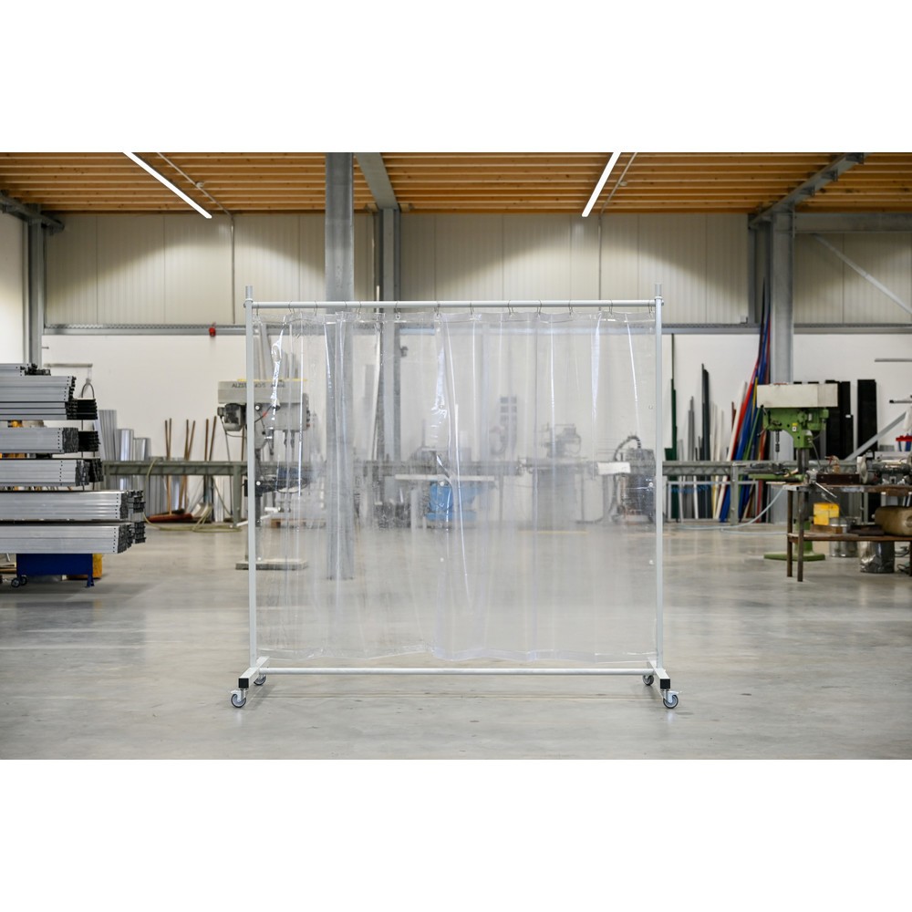 Mobile Schutzstellwand, 1-tlg., Plane 0,4 mm, transparent
