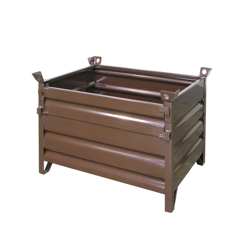 Eichinger® Vollwand-Stapelpalette, 1500 kg, LxBxH 1200x800x750 mm, schokoladenbraun