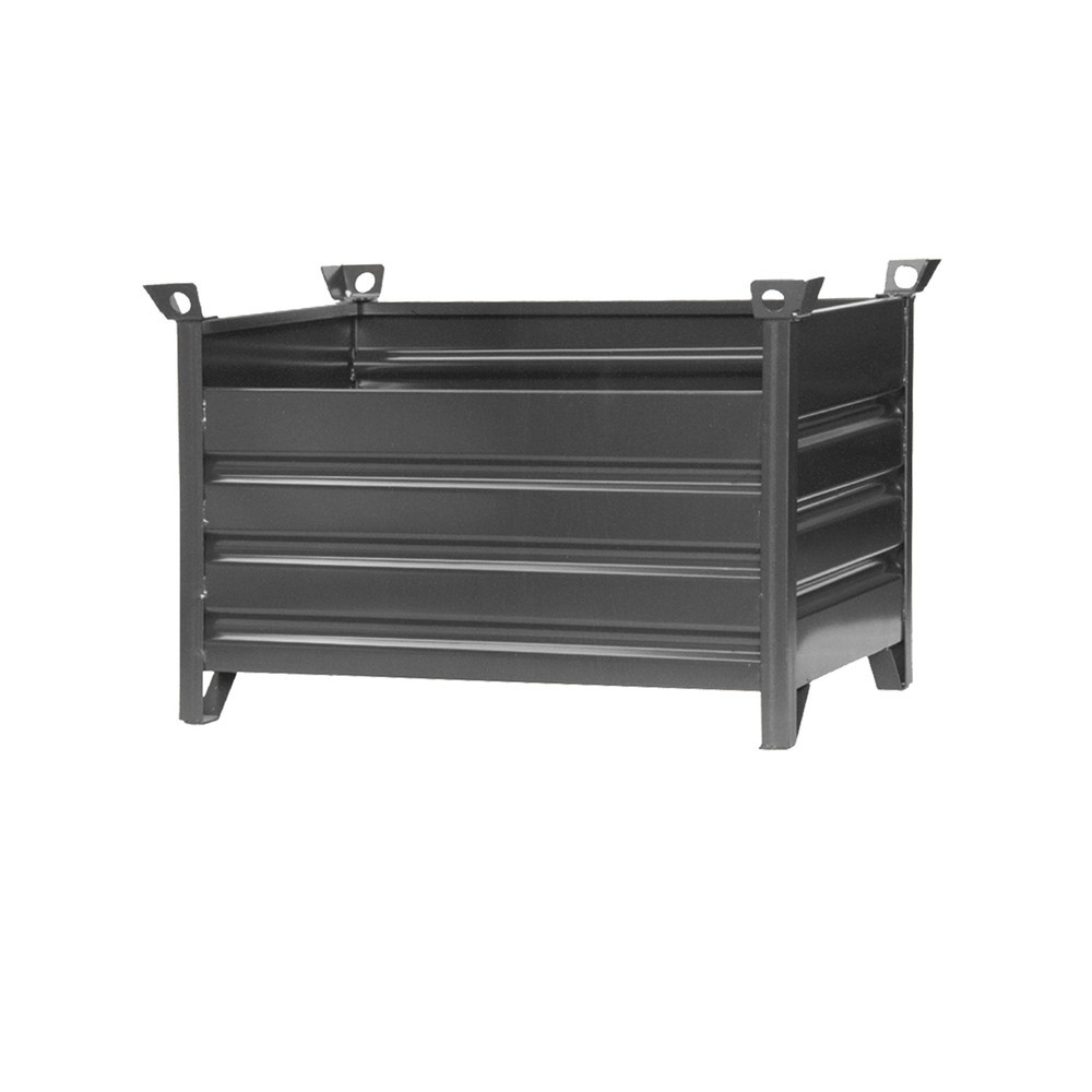 Eichinger® Vollwand-Stapelpalette, 1500 kg, LxBxH 1000x800x750 mm, anthrazitgrau