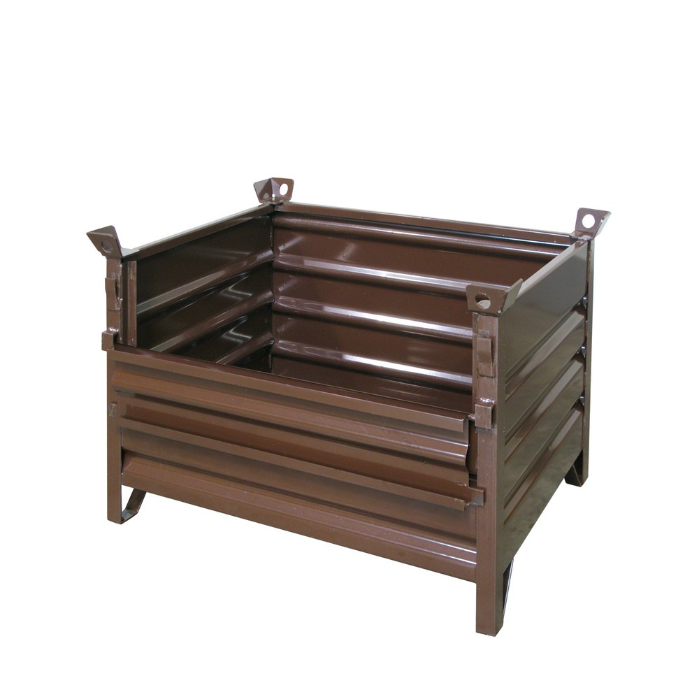 Eichinger® Vollwand-Stapelpalette, 1500 kg, LxBxH 1000x800x750 mm, schokoladenbraun