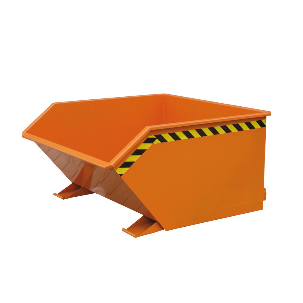 Eichinger® Späne-Kippbehälter mit Siebeinsatz und Ablasshahn, 1500 kg, 1500 Liter, reinorange