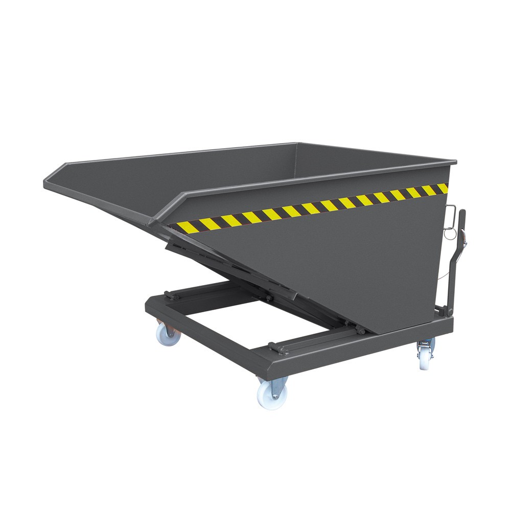 Eichinger® Kippbehälter in niedriger Bauhöhe, 1000 kg, 750 Liter, anthrazitgrau