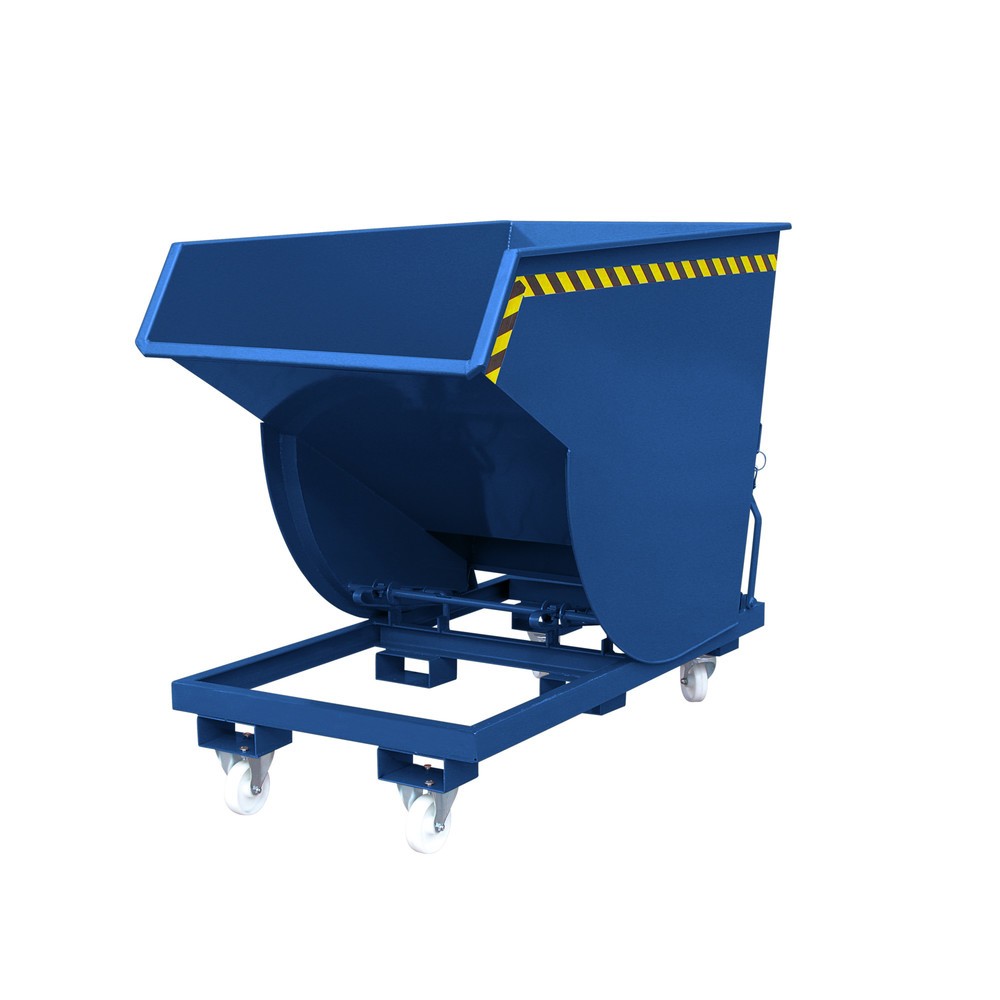Eichinger® Kippbehälter in hoher Bauhöhe, TK 1000 kg, 400 Liter, enzianblau