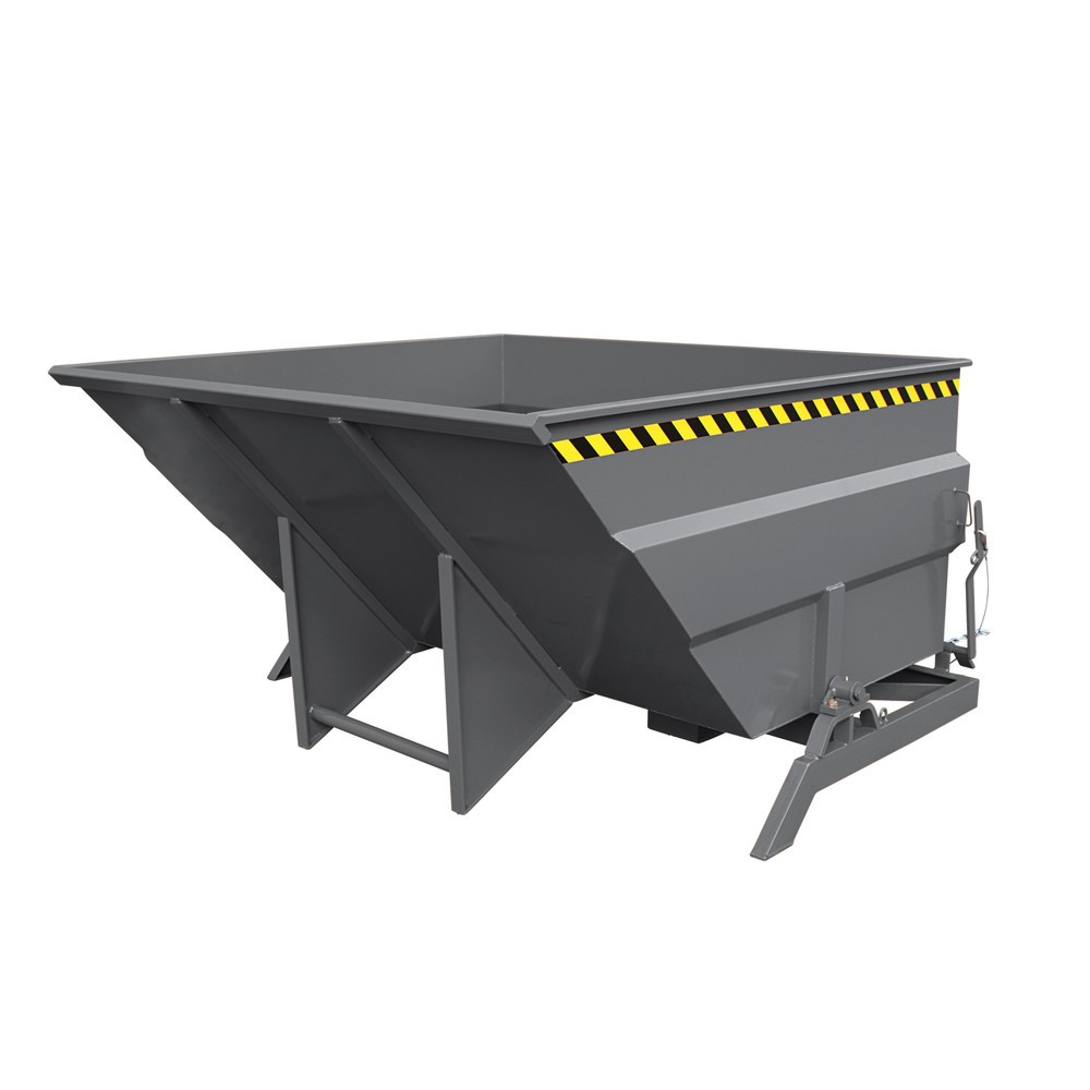 Eichinger® Kippbehälter extragross und massiv, 2500 kg, 5000 Liter, anthrazitgrau