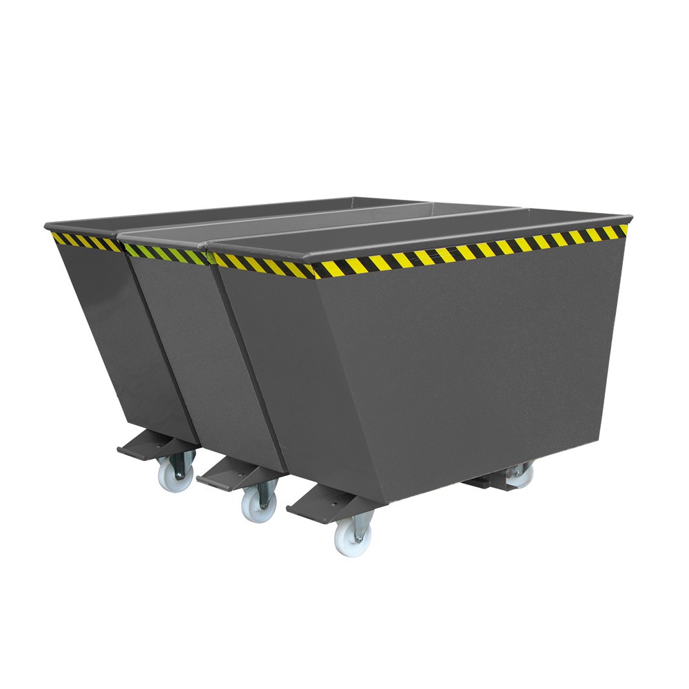 Eichinger® Kippbehälter Sortiersystem 2in1 oder "3in1", 3x600 Liter, anthrazitgrau