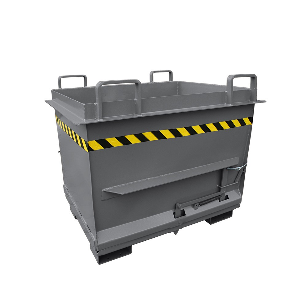 Eichinger® Klappbodenbehälter in konischer Ausführung, 1000 kg, 500 Liter anthrazitgrau