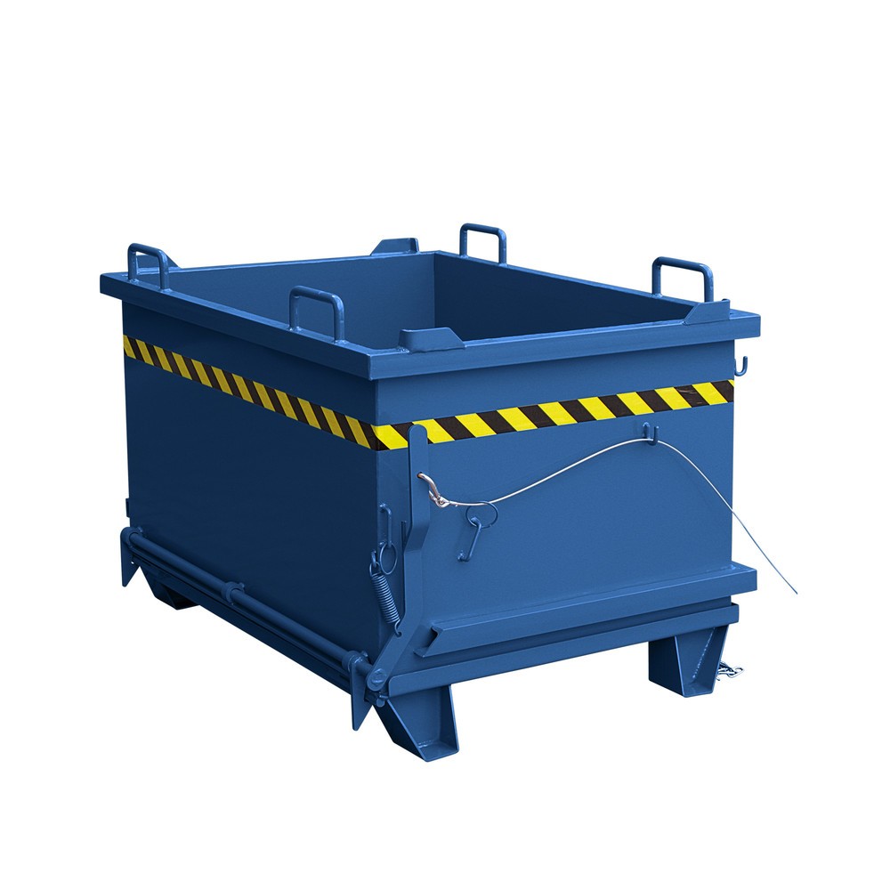 Eichinger® Schwerlast-Kippbehälter Schutt mit Klappboden, 1500 kg, 750 Liter enzianblau