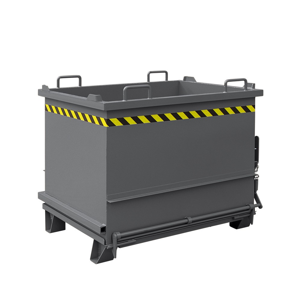 Eichinger® Baustoff-Container mit Klappboden, 2000 kg, 1000 Liter, anthrazitgrau