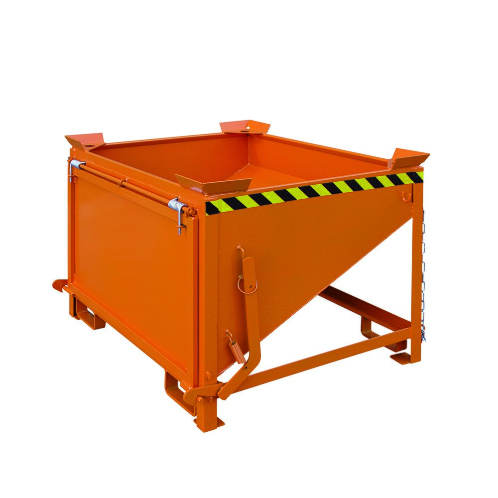 Eichinger® Silobehälter mit grossflächiger Schüttklappe, 400 Liter reinorange