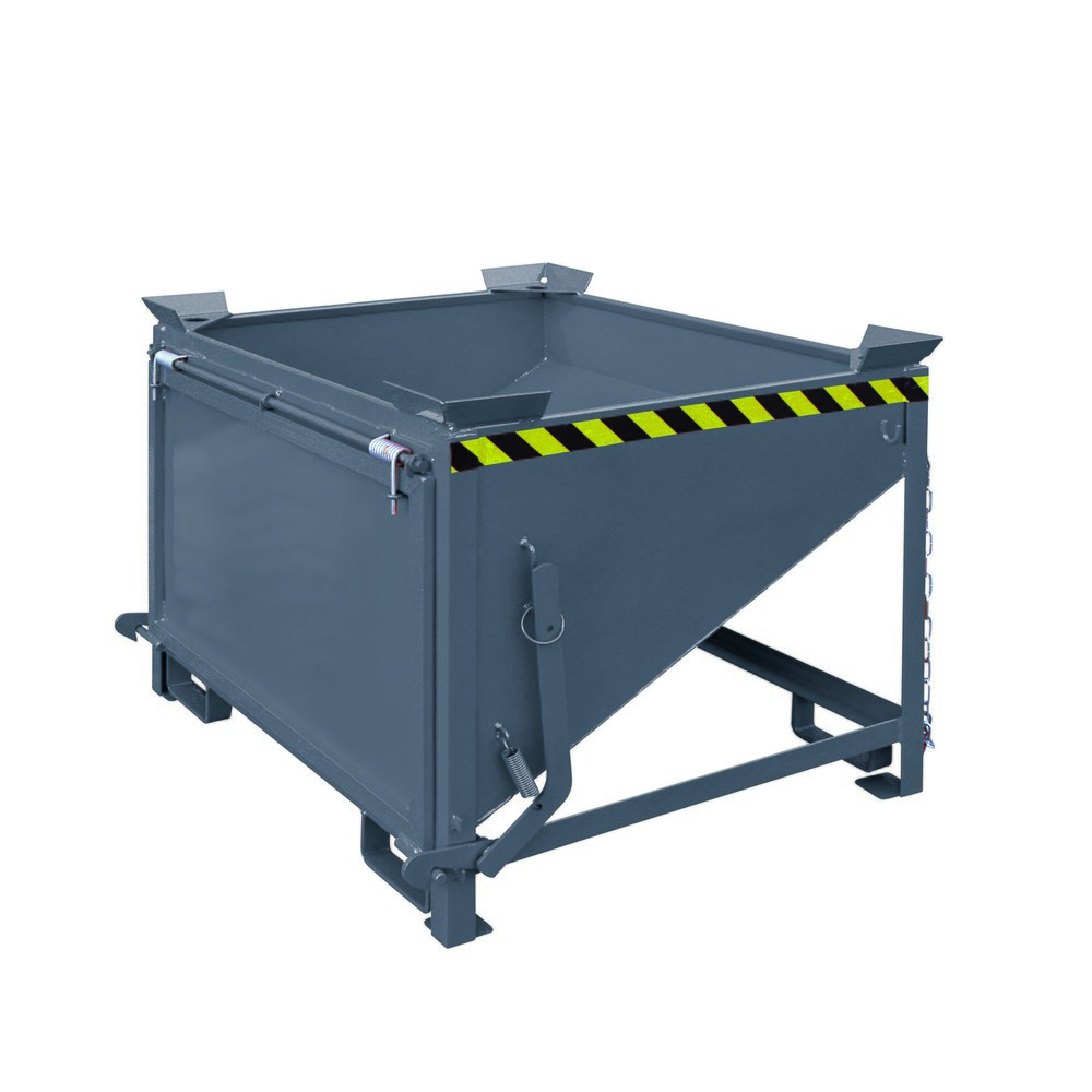 Eichinger® Silobehälter mit grossflächiger Schüttklappe, 500 Liter anthrazitgrau