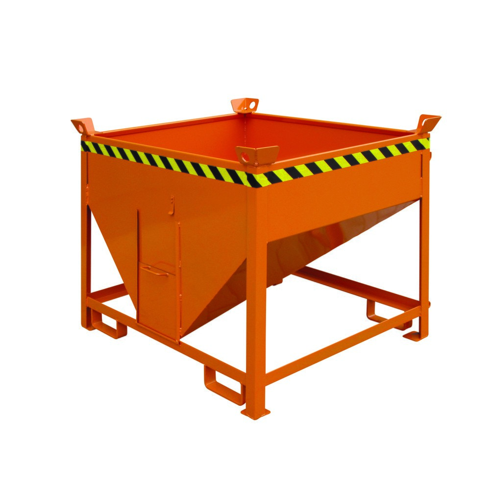 Eichinger® Silobehälter mit Auslaufschieber, 750 Liter reinorange
