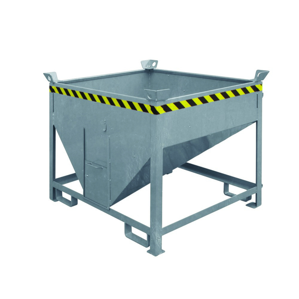 Eichinger® Silobehälter mit Auslaufschieber, 400 Liter feuerverzinkt