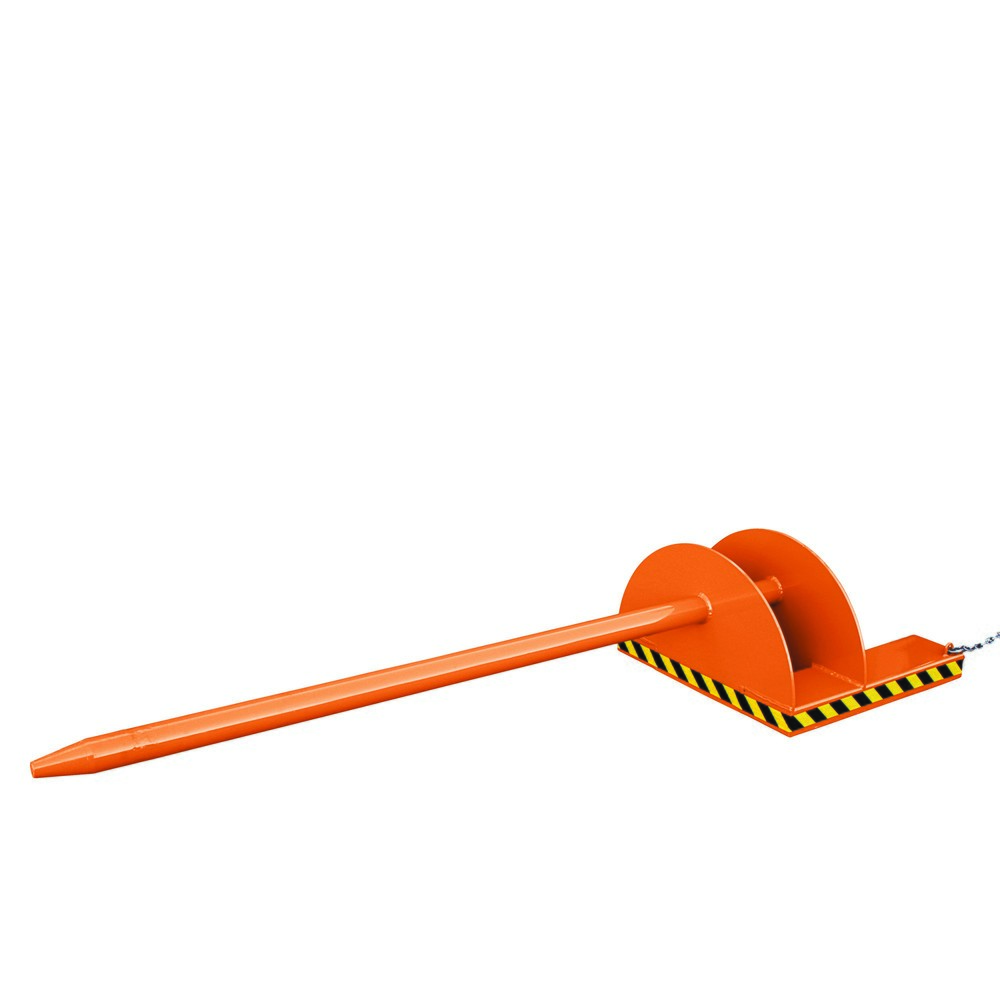 Eichinger® Tragdorn Aufnahme über Gabelzinken, 1500 kg, 3800 mm, Dorn Durchm. 85 mm, reinorange
