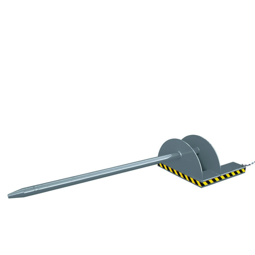 Eichinger® Tragdorn Aufnahme über Gabelzinken, 2000 kg, 3800 mm, Dorn Durchm. 110 mm, anthrazitgrau