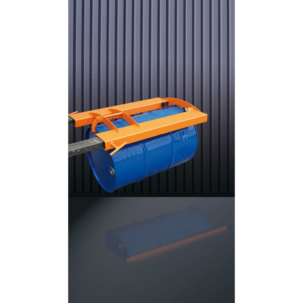 Eichinger® Fassgreifer für liegende Sicken-Fässer, 1 x Fass reinorange