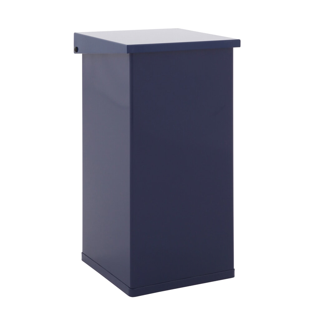 CARRO Lift Abfallbehälter mit Dämpfersystem, 55 Liter, aus Aluminium, blau