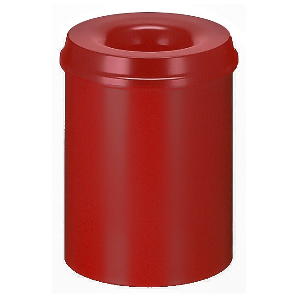 Sicherheitspapierkorb, selbstlöschend, Stahl, 15 Liter, rot