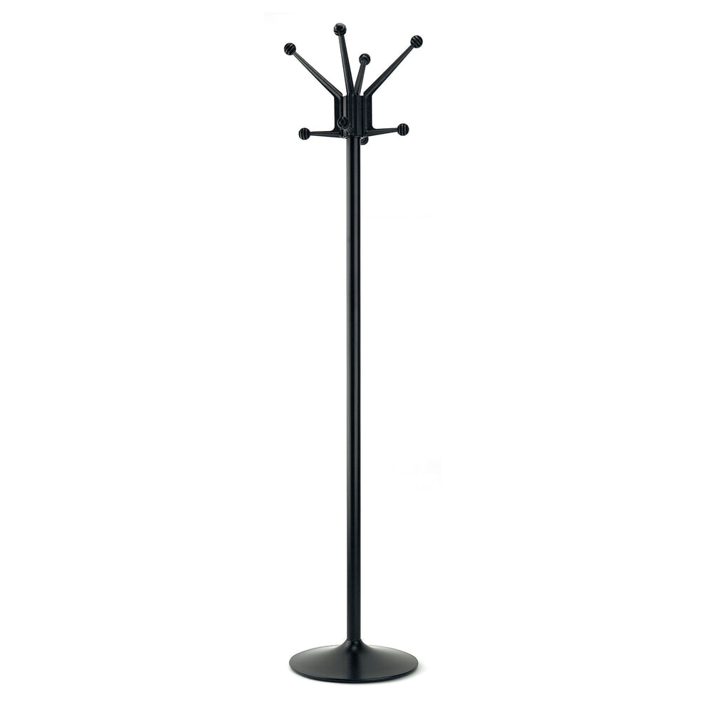 Garderobenständer Barcelona, freistehend, 8 Haken, schwarz