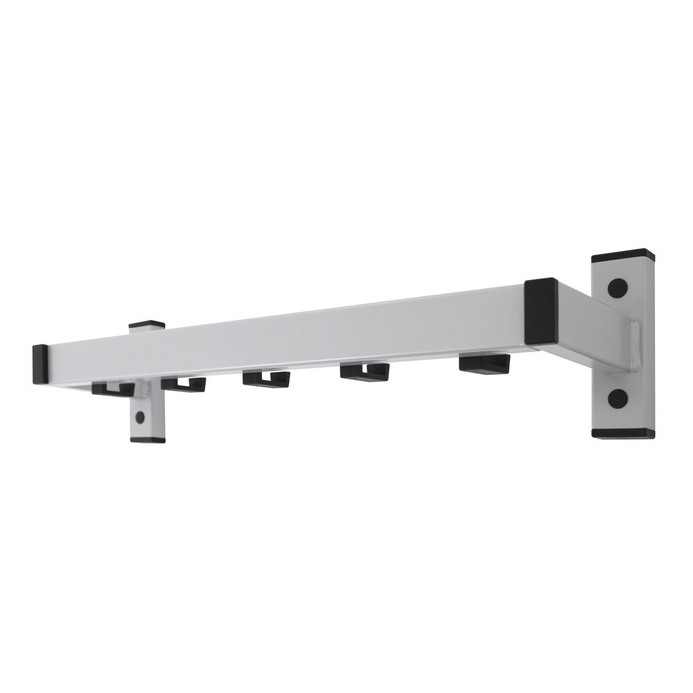 Wandgarderobe Safe, zum Anschrauben, grau, 5 Haken