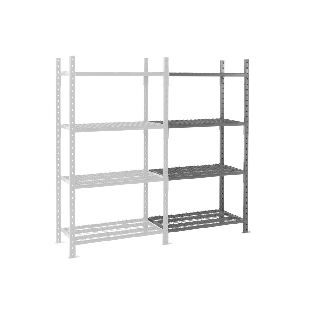 ManOrga Fachbodenregal, AF, mit Gitterböden, FL 500 kg, HxBxT 2.000 x 1.010 x 800 mm