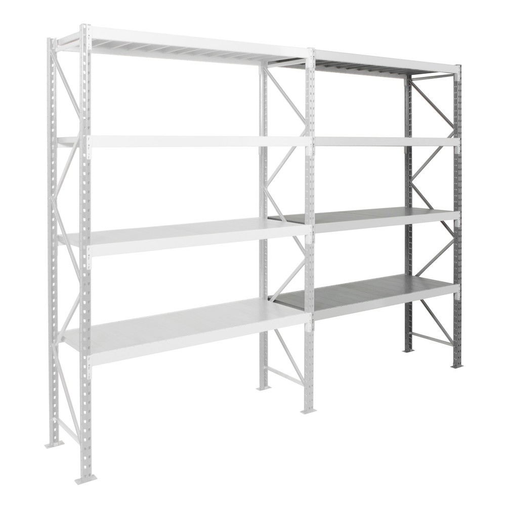 ManOrga Weitspannregal, mit Stahlpaneelen, AF, graphitgrau/lichtgrau, HxBxT 2.500 x 1.250 x 1.000 mm