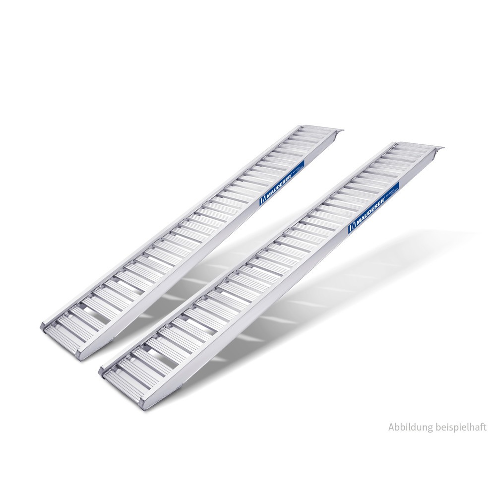 MAUDERER® Verladeschienenn Allround B mit Rand, für mittelschwere Ladegüter, Tragkraft/Paar 5.400 Kg, LxB 3.650 x 400 mm