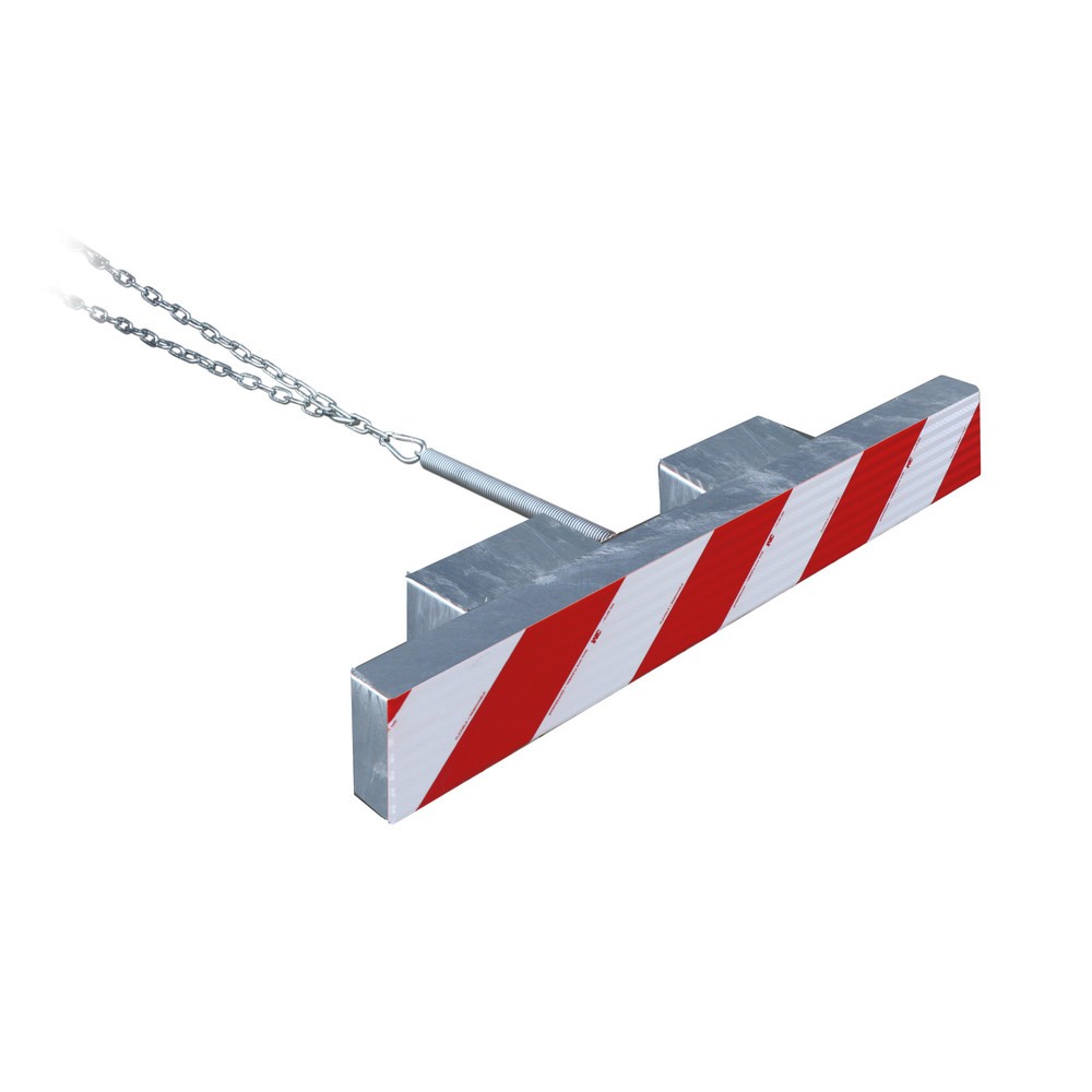 Eichinger® Gabelzinken-Schutzbalken 1000 mm, rot-weisse Warnmarkierung, feuerverzinkt