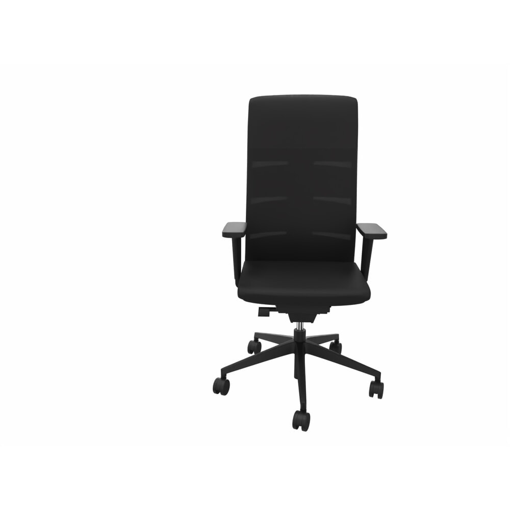 lento agilis matrix MT13 Bürostuhl, 100% Polyester, schwarzer Sitz, schwarze Rückenlehne, Kunststoff-Fußkreuz