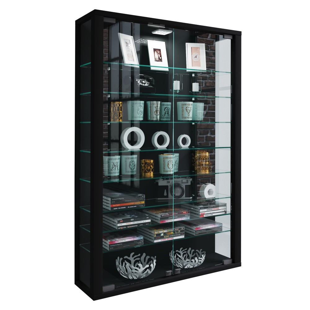 VCM Wandvitrine Vitrosa Mini, schwarz