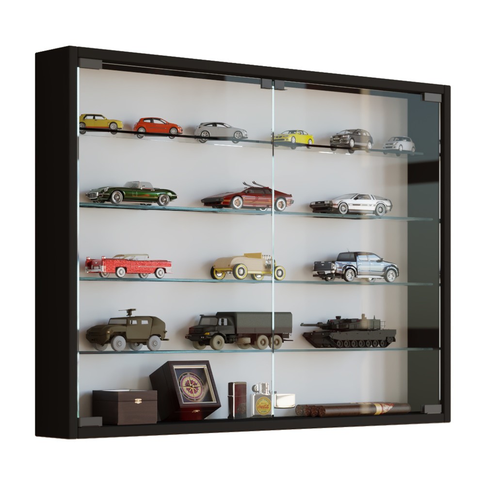 VCM Wandvitrine Mandosa L, schwarz