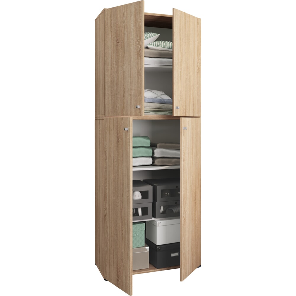 VCM Kleiderschrank Lona XXL Drehtüren, Sonoma-Eiche