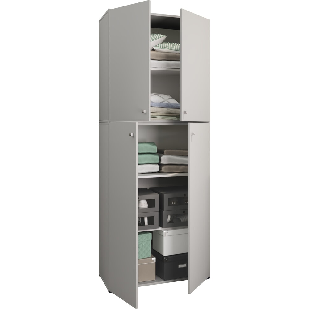 VCM Kleiderschrank Lona XXL Drehtüren, grau